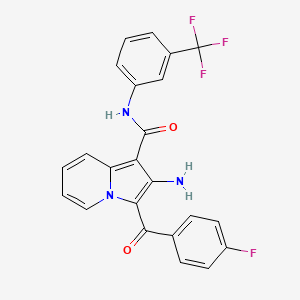 2-amino-3-(4-fluorobenzoyl)-N-[3-(trifluoromethyl)phenyl]indolizine-1-carboxamide