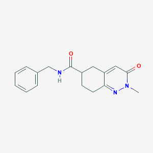 molecular formula C17H19N3O2 B2355775 N-苄基-2-甲基-3-氧代-2,3,5,6,7,8-六氢环辛啉-6-甲酰胺 CAS No. 1904307-02-3