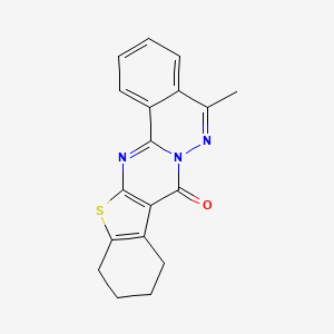 5-methyl-9,10,11,12-tetrahydro-8H-benzo[4',5']thieno[2',3':4,5]pyrimido[2,1-a]phthalazin-8-one