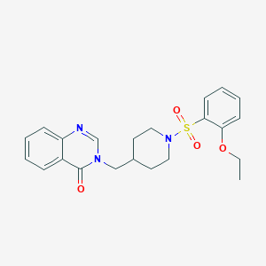 molecular formula C22H25N3O4S B2355792 3-[[1-(2-Ethoxyphenyl)sulfonylpiperidin-4-yl]methyl]quinazolin-4-one CAS No. 2380185-02-2