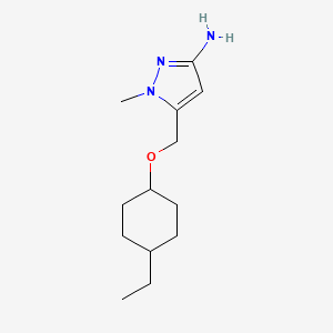 molecular formula C13H23N3O B2355793 5-{[(4-ethylcyclohexyl)oxy]methyl}-1-methyl-1H-pyrazol-3-amine CAS No. 1856070-38-6