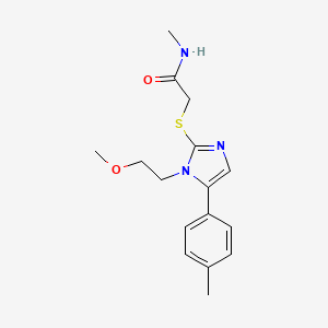 2-((1-(2-methoxyethyl)-5-(p-tolyl)-1H-imidazol-2-yl)thio)-N-methylacetamide