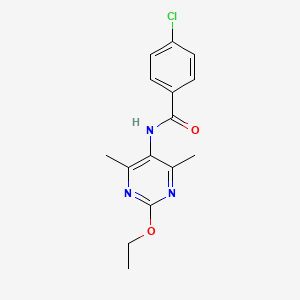 4-chloro-N-(2-ethoxy-4,6-dimethylpyrimidin-5-yl)benzamide