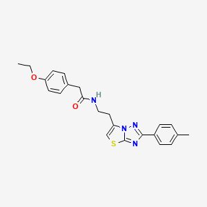 2-(4-ethoxyphenyl)-N-(2-(2-(p-tolyl)thiazolo[3,2-b][1,2,4]triazol-6-yl)ethyl)acetamide