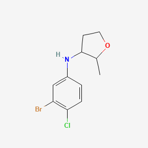 molecular formula C11H13BrClNO B2355810 N-(3-Bromo-4-chlorophenyl)-2-methyloxolan-3-amine CAS No. 1556504-28-9