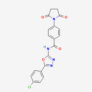 N-(5-(4-chlorophenyl)-1,3,4-oxadiazol-2-yl)-4-(2,5-dioxopyrrolidin-1-yl)benzamide