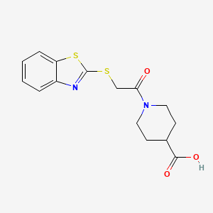 1-[2-(1,3-Benzothiazol-2-ylsulfanyl)acetyl]piperidine-4-carboxylic acid