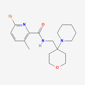 6-bromo-3-methyl-N-{[4-(piperidin-1-yl)oxan-4-yl]methyl}pyridine-2-carboxamide