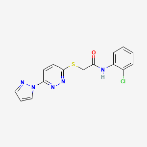 2-((6-(1H-pyrazol-1-yl)pyridazin-3-yl)thio)-N-(2-chlorophenyl)acetamide