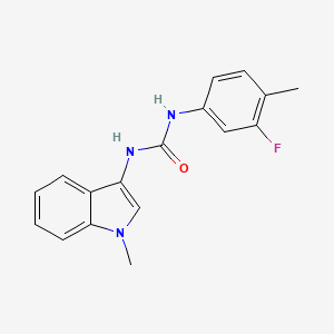 molecular formula C17H16FN3O B2355827 1-(3-fluoro-4-methylphenyl)-3-(1-methyl-1H-indol-3-yl)urea CAS No. 941879-45-4