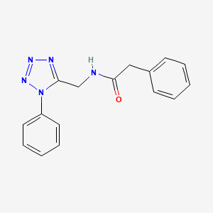 molecular formula C16H15N5O B2355847 2-phenyl-N-((1-phenyl-1H-tetrazol-5-yl)methyl)acetamide CAS No. 921055-34-7