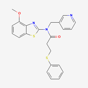 N-(4-methoxybenzo[d]thiazol-2-yl)-3-(phenylthio)-N-(pyridin-3-ylmethyl)propanamide