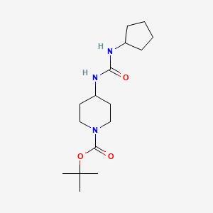 molecular formula C16H29N3O3 B2355856 tert-Butyl 4-(3-cyclopentylureido)piperidine-1-carboxylate CAS No. 1056675-12-7