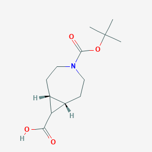 (1S,7R)-4-[(2-Methylpropan-2-yl)oxycarbonyl]-4-azabicyclo[5.1.0]octane-8-carboxylic acid