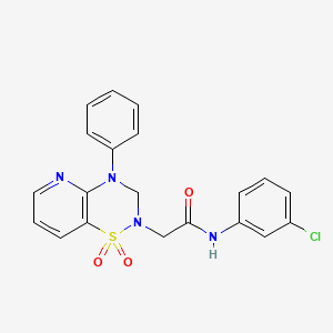 N-(3-chlorophenyl)-2-(1,1-dioxido-4-phenyl-3,4-dihydro-2H-pyrido[2,3-e][1,2,4]thiadiazin-2-yl)acetamide