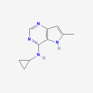 molecular formula C10H12N4 B2355876 N-Cyclopropyl-6-methyl-5H-pyrrolo[3,2-d]pyrimidin-4-amine CAS No. 1934533-30-8