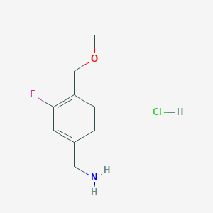 [3-Fluoro-4-(methoxymethyl)phenyl]methanamine;hydrochloride