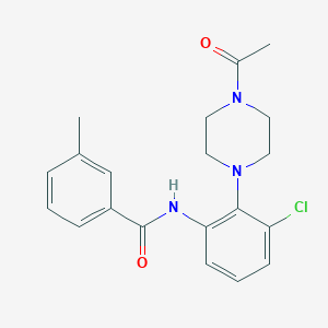 molecular formula C20H22ClN3O2 B235588 N-[2-(4-acetylpiperazin-1-yl)-3-chlorophenyl]-3-methylbenzamide 