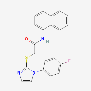 2-((1-(4-fluorophenyl)-1H-imidazol-2-yl)thio)-N-(naphthalen-1-yl)acetamide