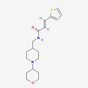 (E)-N-((1-(tetrahydro-2H-pyran-4-yl)piperidin-4-yl)methyl)-3-(thiophen-2-yl)acrylamide