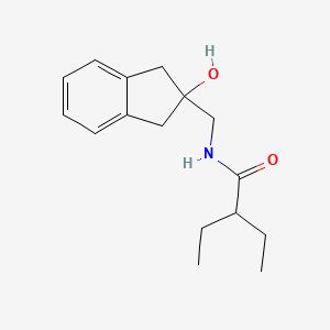 2-ethyl-N-((2-hydroxy-2,3-dihydro-1H-inden-2-yl)methyl)butanamide