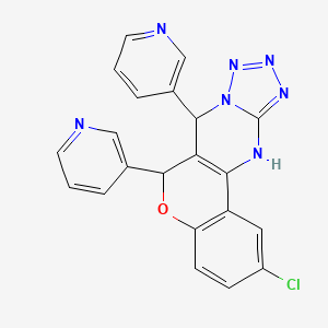2-chloro-6,7-di(pyridin-3-yl)-7,12-dihydro-6H-chromeno[4,3-d]tetrazolo[1,5-a]pyrimidine