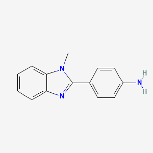 molecular formula C14H13N3 B2355911 4-(1-methyl-1H-benzimidazol-2-yl)aniline CAS No. 60160-90-9