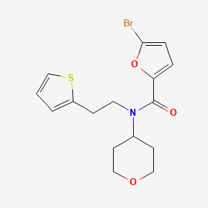 molecular formula C16H18BrNO3S B2355912 5-bromo-N-(tetrahydro-2H-pyran-4-yl)-N-(2-(thiophen-2-yl)ethyl)furan-2-carboxamide CAS No. 1798486-93-7