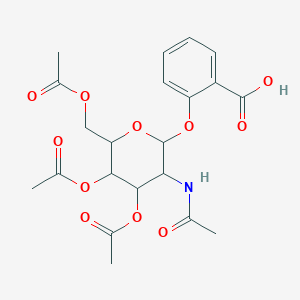 2-[3-acetamido-4,5-diacetyloxy-6-(acetyloxymethyl)oxan-2-yl]oxybenzoic Acid