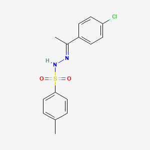 molecular formula C15H15ClN2O2S B2355919 N-(1-(4-chlorophenyl)ethylidene)-4-methylbenzenesulfonohydrazide CAS No. 75230-50-1
