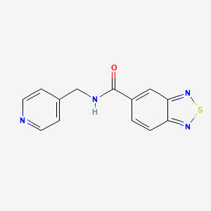 molecular formula C13H10N4OS B2355924 N-(pyridin-4-ylmethyl)benzo[c][1,2,5]thiadiazole-5-carboxamide CAS No. 1203008-21-2