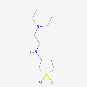 molecular formula C10H22N2O2S B2355929 3-{[2-(Diethylamino)ethyl]amino}-1lambda6-thiolane-1,1-dione CAS No. 863669-68-5