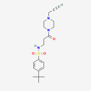 4-tert-butyl-N-{3-oxo-3-[4-(prop-2-yn-1-yl)piperazin-1-yl]propyl}benzene-1-sulfonamide