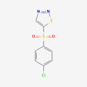 molecular formula C8H5ClN2O2S2 B2355935 4-Chlorophenyl 1,2,3-thiadiazol-5-yl sulfone CAS No. 338397-15-2