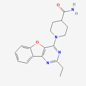 1-(2-Ethylbenzofuro[3,2-d]pyrimidin-4-yl)piperidine-4-carboxamide