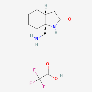 (3As,7aS)-7a-(aminomethyl)-3,3a,4,5,6,7-hexahydro-1H-indol-2-one;2,2,2-trifluoroacetic acid