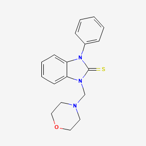 molecular formula C18H19N3OS B2355955 1-(Morpholinomethyl)-3-phenyl-benzimidazole-2-thione CAS No. 381193-41-5