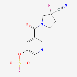 3-(3-Cyano-3-fluoropyrrolidine-1-carbonyl)-5-fluorosulfonyloxypyridine