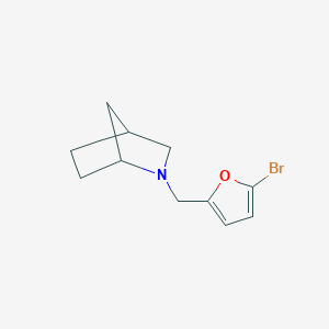 molecular formula C11H14BrNO B2355968 2-[(5-Bromofuran-2-yl)methyl]-2-azabicyclo[2.2.1]heptane CAS No. 1857893-97-0