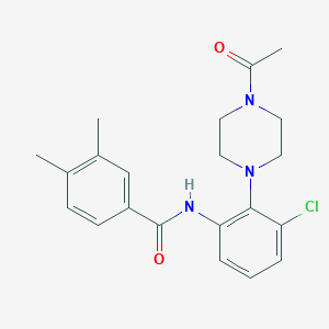molecular formula C21H24ClN3O2 B235597 N-[2-(4-acetylpiperazin-1-yl)-3-chlorophenyl]-3,4-dimethylbenzamide 
