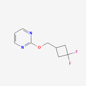 molecular formula C9H10F2N2O B2355971 2-[(3,3-Difluorocyclobutyl)methoxy]pyrimidine CAS No. 2199369-15-6