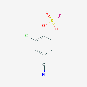 molecular formula C7H3ClFNO3S B2355984 2-Chloro-4-cyano-1-fluorosulfonyloxybenzene CAS No. 2378502-31-7