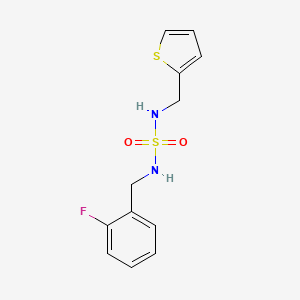 molecular formula C12H13FN2O2S2 B2355989 N-(2-氟苄基)-N'-(2-噻吩基甲基)磺酰胺 CAS No. 337924-48-8
