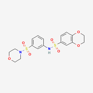 N-(3-morpholin-4-ylsulfonylphenyl)-2,3-dihydro-1,4-benzodioxine-6-sulfonamide