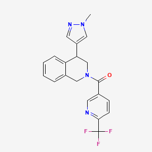 (4-(1-methyl-1H-pyrazol-4-yl)-3,4-dihydroisoquinolin-2(1H)-yl)(6-(trifluoromethyl)pyridin-3-yl)methanone