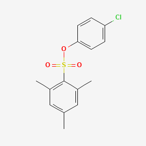 molecular formula C15H15ClO3S B2356000 (4-氯苯基) 2,4,6-三甲基苯磺酸酯 CAS No. 299968-86-8