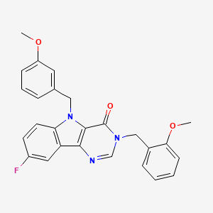 8-fluoro-3-(2-methoxybenzyl)-5-(3-methoxybenzyl)-3H-pyrimido[5,4-b]indol-4(5H)-one