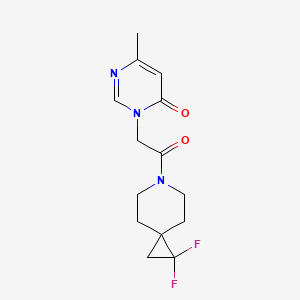 3-(2-(1,1-difluoro-6-azaspiro[2.5]octan-6-yl)-2-oxoethyl)-6-methylpyrimidin-4(3H)-one