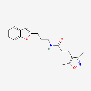N-(3-(benzofuran-2-yl)propyl)-3-(3,5-dimethylisoxazol-4-yl)propanamide