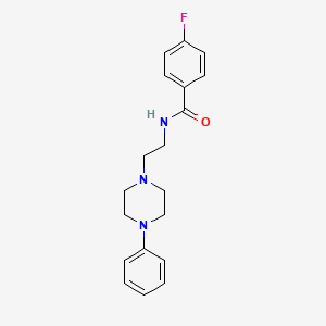 4-fluoro-N-(2-(4-phenylpiperazin-1-yl)ethyl)benzamide